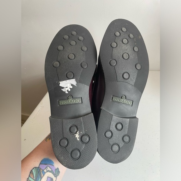 Sebago Mens Leather Dress Shoes Loafers Slip On Brown Burgundy SZ 10.5 - Picture 8 of 9